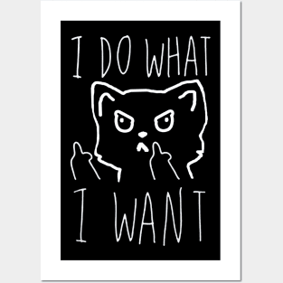 I do What I Want Funny Cat Lover Gifts Posters and Art